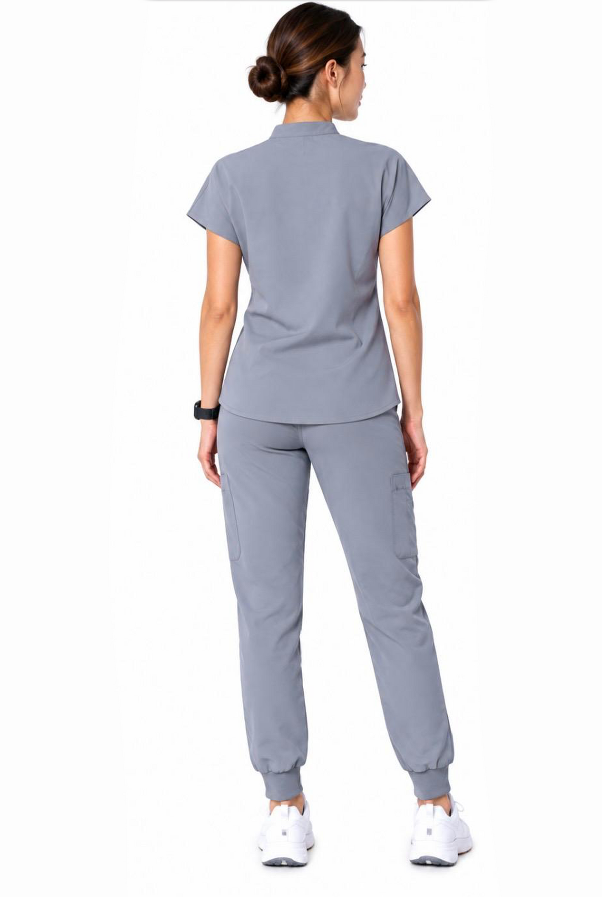 Mandarin Collar Scrub Set