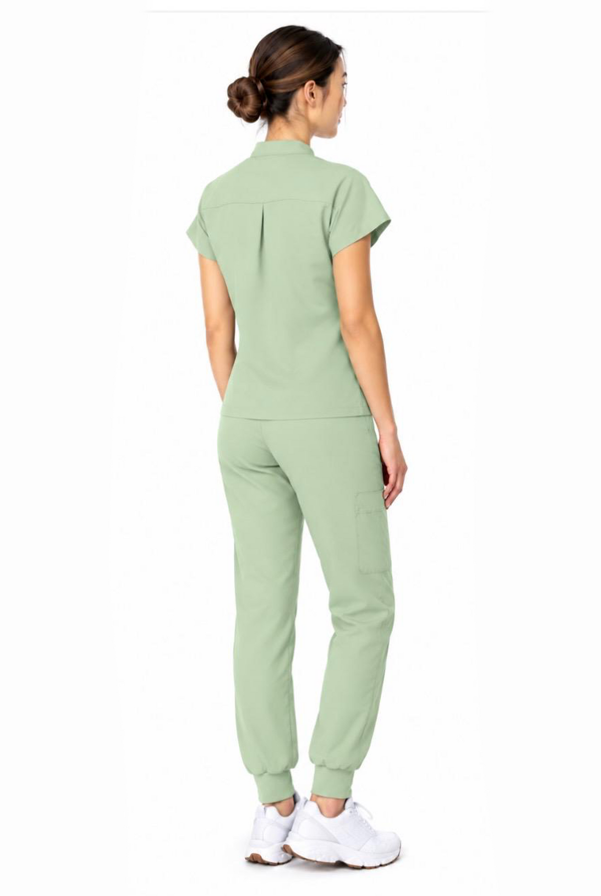 Mandarin Collar Scrub Set