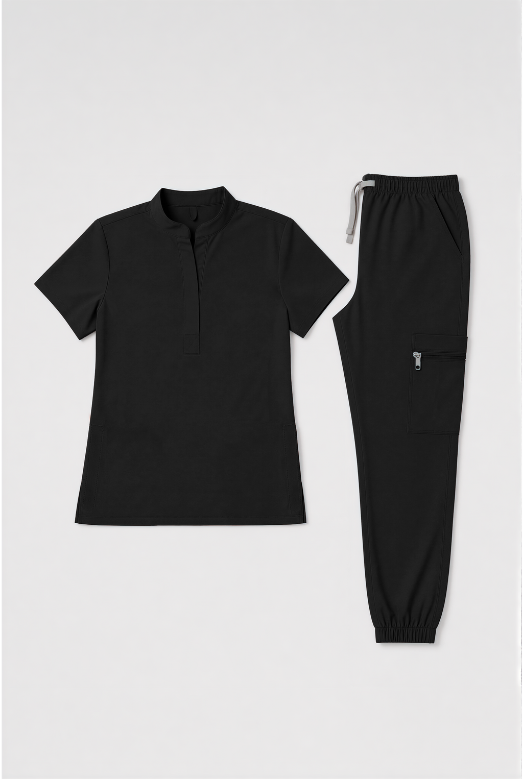 Mandarin Collar Scrub Set