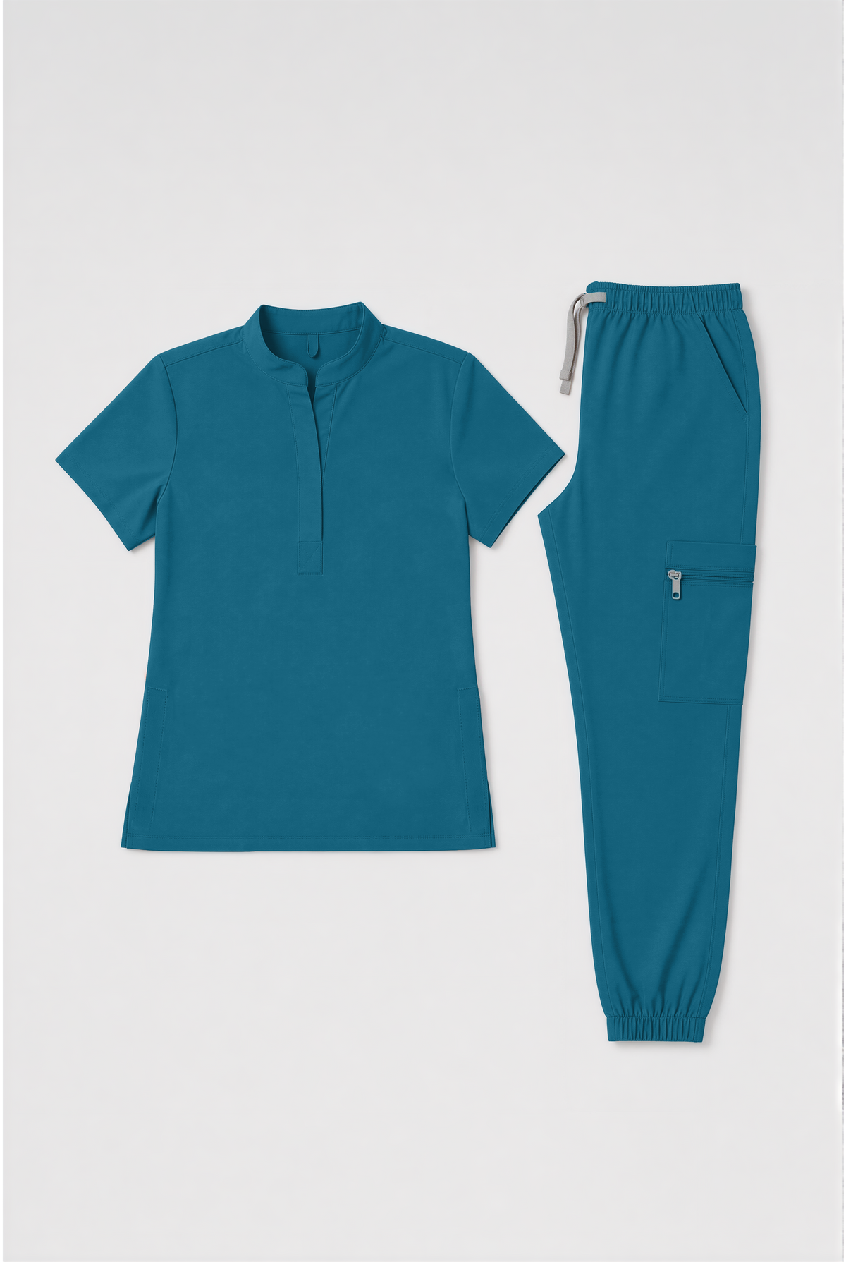 Mandarin Collar Scrub Set
