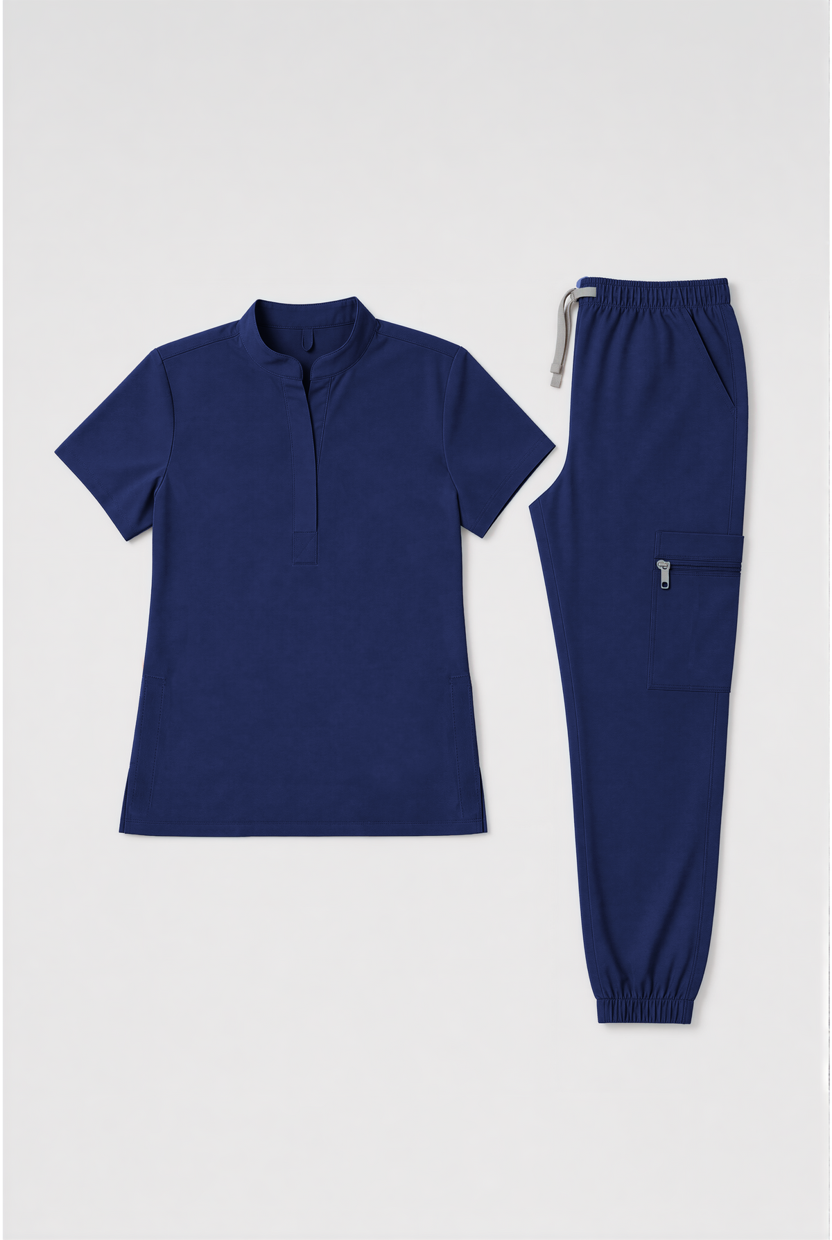Mandarin Collar Scrub Set