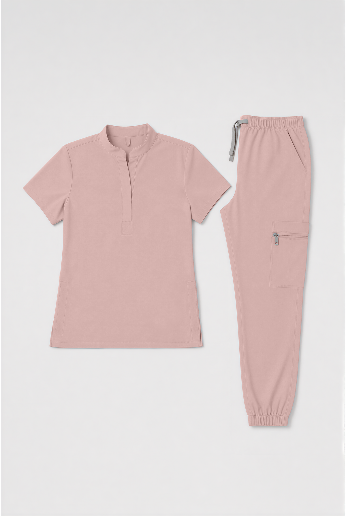 Mandarin Collar Scrub Set