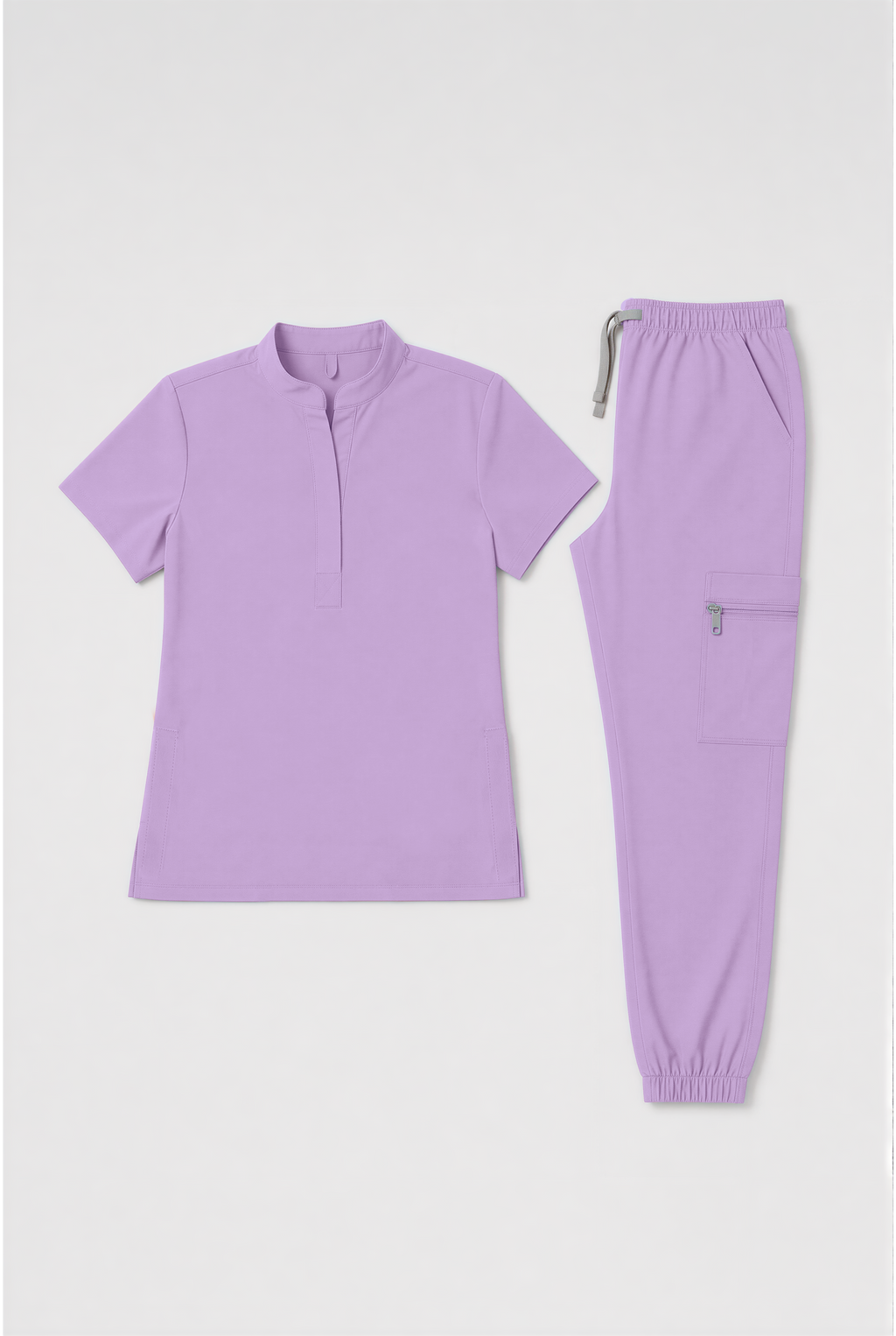 Mandarin Collar Scrub Set