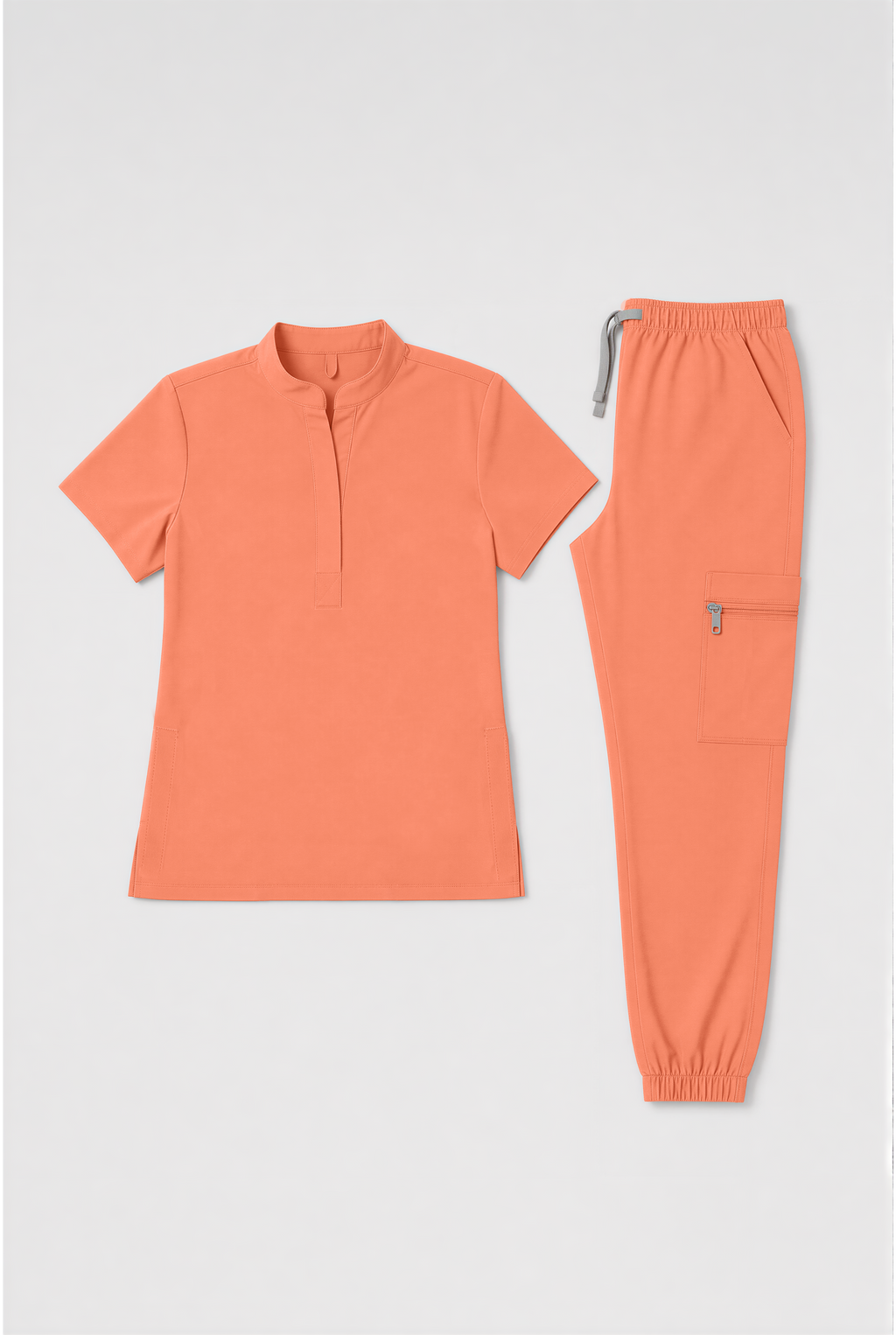 Mandarin Collar Scrub Set