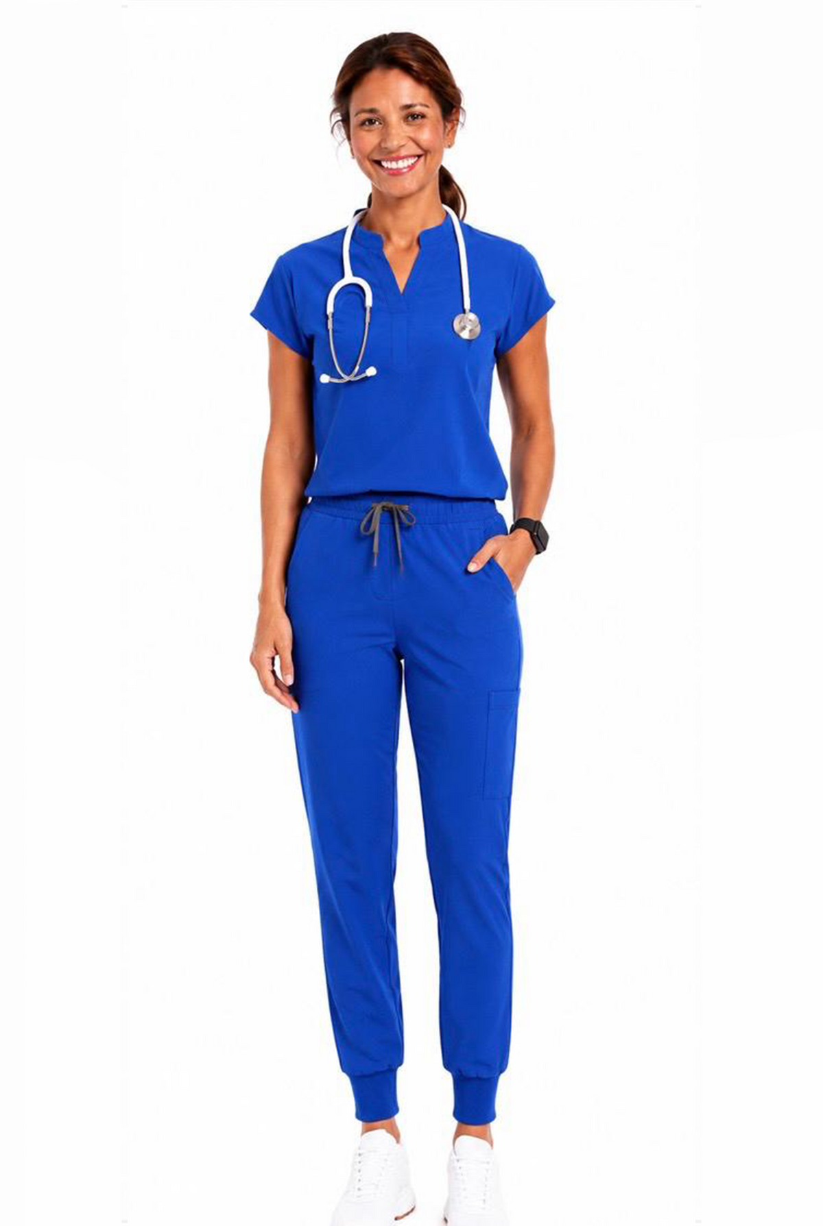 Mandarin Collar Scrub Set